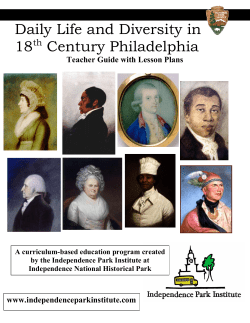 Daily Life and Diversity in 18th Century Philadelphia