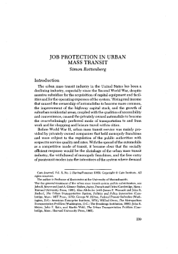 Job Protection In Urban Mass Transit