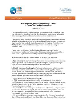 Australia signs the New Global Mercury Treaty