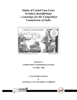 Study of Cartel Case Laws in Select Jurisdictions