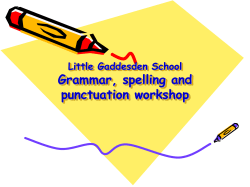 Grammar Workshop - Little Gaddesden Primary School