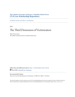 The Third Dimension of Victimization