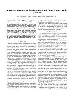 A Bayesian Approach for Task Recognition and Future Human
