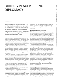 china`s peacekeeping diplomacy