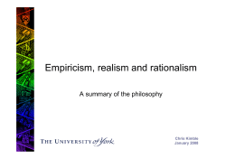 Empiricism, realism and rationalism