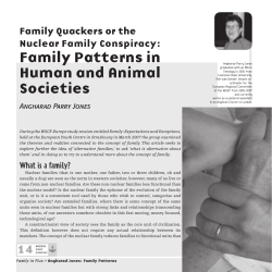Angharad JONES: Family Quackers or the Nuclear Family Conspiracy