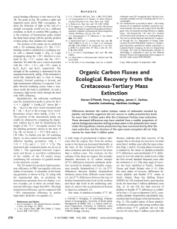 Organic Carbon Fluxes and Ecological Recovery from the