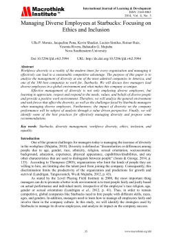 Managing Diverse Employees at Starbucks