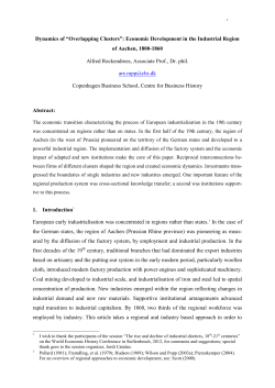 Dynamics of &ldquo;Overlapping Clusters&rdquo;: Economic Development in the