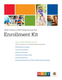 MOST-Missouri`s 529 College Savings Plan Online