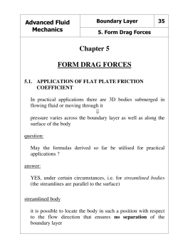 Chapter 5 FORM DRAG FORCES