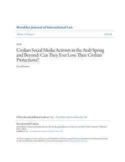 Civilian Social Media Activists in the Arab Spring