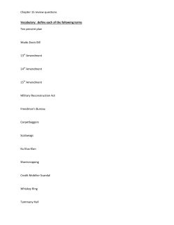 Chapter 15 review questions Vocabulary: define each of the