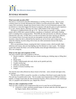 Handout for Teachers - The Myositis Association