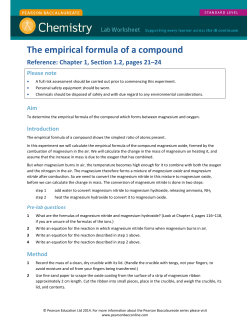 The empirical formula of a compound