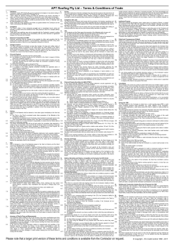 APT Terms of Trade