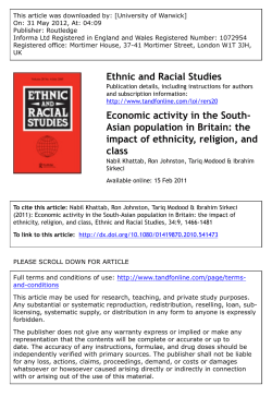 Economic activity in the South-Asian population in
