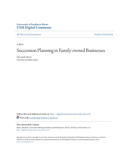 Succession Planning in Family-owned Businesses
