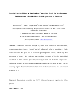 Pseudo-Placebo Effects in Randomized Control