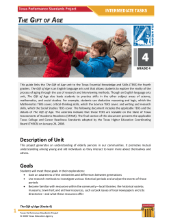 The Gift of Age - Texas Performance Standards Project