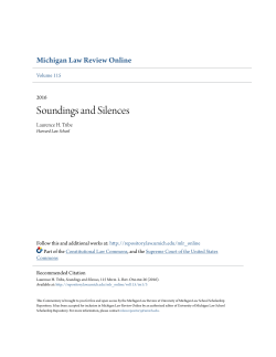 Soundings and Silences - University of Michigan Law School