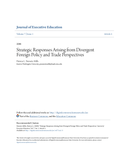 Strategic Responses Arising from Divergent Foreign Policy and
