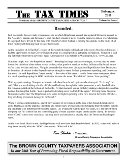 February, 2011 - Brown County Taxpayers Association