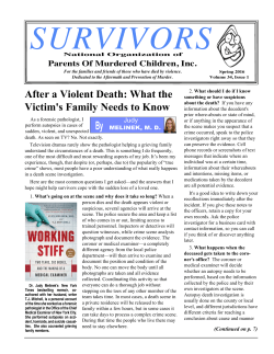 Spring 2016 - Parents of Murdered Children