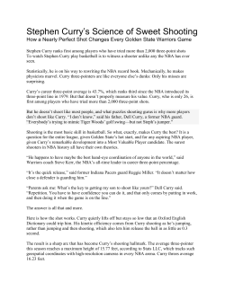 Stephen Curry`s Science of Sweet Shooting