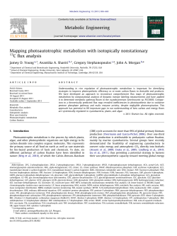 Mapping photoautotrophic metabolism with isotopically