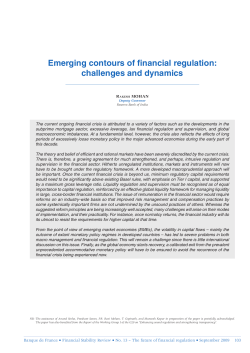 Emerging contours of financial regulation: challenges and dynamics
