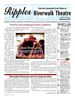 whatts on - Riverwalk Theatre