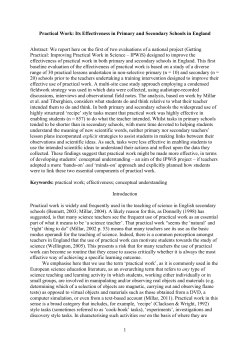 Abrahams Reiss 2012 Effectiveness of practical work Journal of