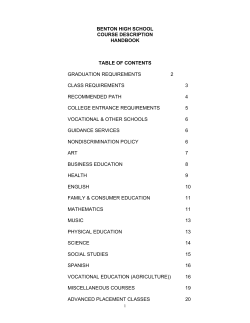 benton high school graduation requirements