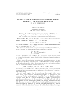 NECESSARY AND SUFFICIENT CONDITIONS FOR STRONG