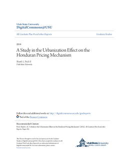 A Study in the Urbanization Effect on the Honduran Pricing Mechanism