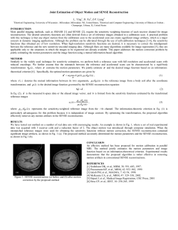 Joint Estimation of Object Motion and SENSE