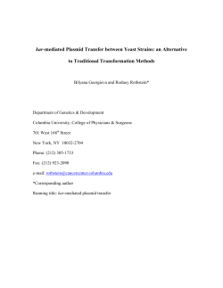 kar-mediated Plasmid Transfer between Yeast