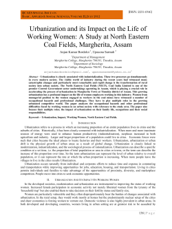 Urbanization and its Impact on the Life of