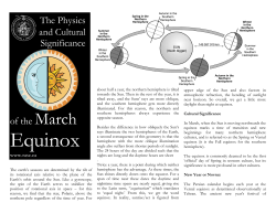 Physics and Cultural Significance of the March Equinox
