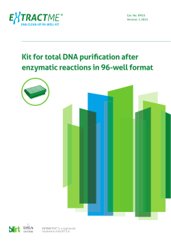 Kit for total DNA purification after enzymatic reactions in 96