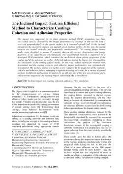 The Inclined Impact Test, an Efficient Method to Characterize