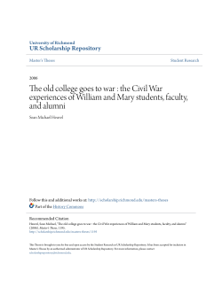 the Civil War experiences of William and Mary students, faculty