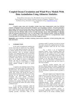 Coupled Ocean Circulation and Wind-Wave Models - PORL
