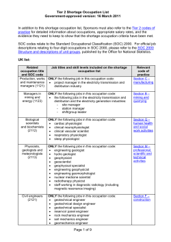 Government-approved shortage occupation list for Tier 2 of