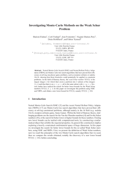 Finding Schure Numbers - UMD Department of Computer Science