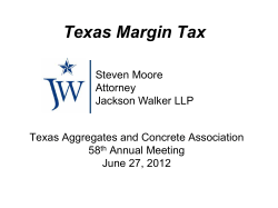 Texas Margin Tax - Texas Aggregates and Concrete Association