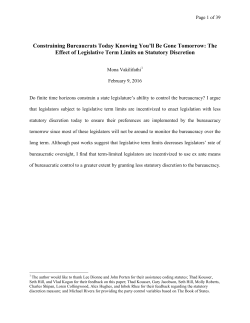 The Effect of Legislative Term Limits on Statutory Discretion