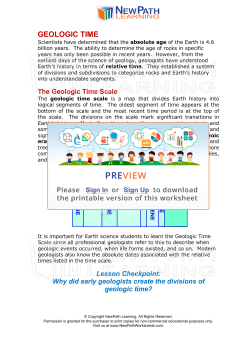 Geologic time - NewPathWorksheets.com