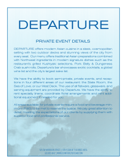 Departure Restaurant + Lounge